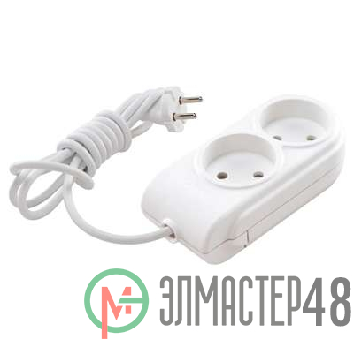 Удлинитель 2х3м без заземл. 10А защ. шторки Makel N2010041