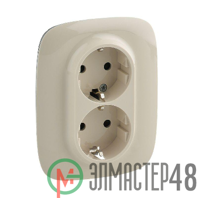 Розетка 2-м Valena Allure 16А 250В 2х2К+З с лицевой панелью защ. шторки без винт. зажимы сл. кость Leg 753826
