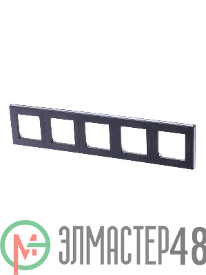 Рамка Levit 5п сталь/дым. черн. ABB 2CHH015050A6069