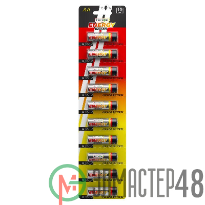 Элемент питания алкалиновый AA/LR6-10BL strip (блист.10шт) Трофи C0034054
