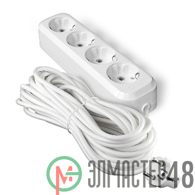 Удлинитель 4х10м с заземл. IP20 Е-304А ПВС 3х1.5 Universal 1733