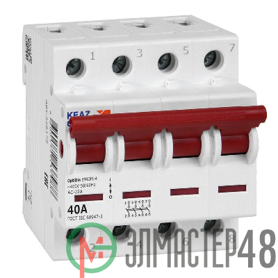Выключатель нагрузки модульный OptiDin BM63PL-440-УХЛ3 (ВМ63PL) КЭАЗ 328175