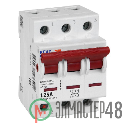 Выключатель нагрузки модульный OptiDin BM63PL-3125-УХЛ3 (ВМ63PL) КЭАЗ 328173
