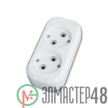 Колодка удлинителя 2-м АВС-пл. без заземл. UNIVersal E202