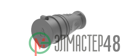 Розетка кабельная 2К+З MultiSet 16А/250В IP44 каучуковая черн. SE MST4002BK