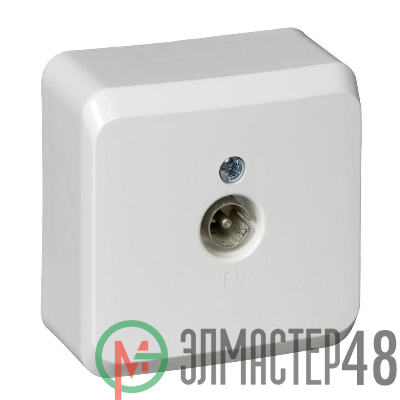 Розетка TV 1-м ОП Этюд бел. SchE TVA-002B