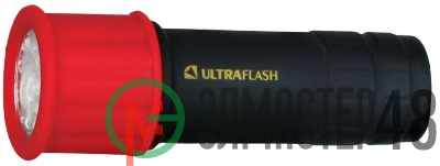 Фонарь LED15001-A (3XR03 светофор красн. с черн. 9 LED блистер) Ultraflash 10479