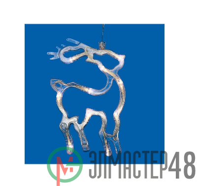 Фигура ULD-H1419-010/STA/3AAA WARM WHITE IP20 DEER Олень 3AAA (не в/к) 14х19см подвес 10 LED провод прозр. Uniel UL-00007252