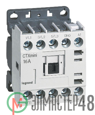 Мини-контактор CTX3 3п 16А кат. 24В DC 1НО Leg 417061