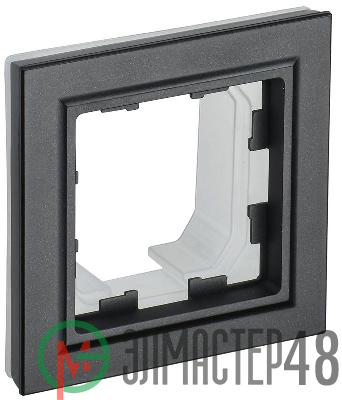 Рамка 1-м IP44 BRITE РУ-1-БрЧ-44 черн. IEK BR-M12-44-K02