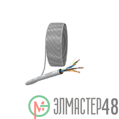 Кабель витая пара U/UTP 4х2х24 AWG Cat5e CU PVC (уп.305м) ЭРА Б0044429