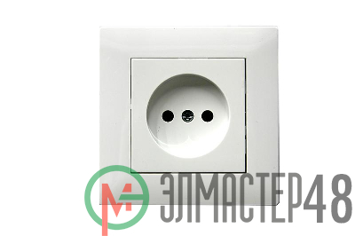 Розетка 1-м Karea RIZZ без заземл. керамика бел. Makel 88001002