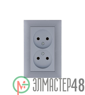 Розетка 2-я Karea RIZZ STAR без заземл. сер. Makel 88065017