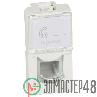 Механизм розетки телеф. 1-м СП Mosaic New 1мод. RJ11 4 конт Leg 078730