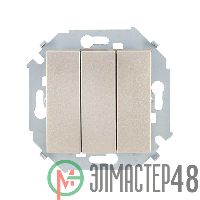 Выключатель 3-кл. СП Simon 15 10А IP20 250В винтов. зажим механизм шампань Simon 1591391-034