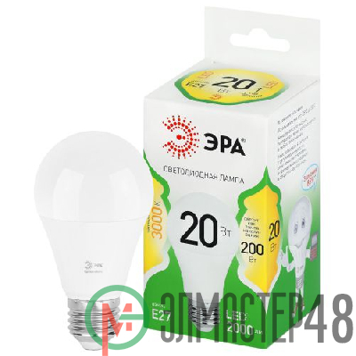 Лампа светодиодная GREEN LINE A60-20W-830-E27 GL 20Вт груша 3000К свет тепл. E27 Эра Б0067106