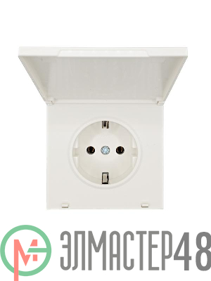 Розетка 1-мест. с/з с крышкой ПБТ СП ZIMA IP20 16А безвинт. зажим слон. кость LEZARD 704-9088-123BQC