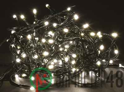 Гирлянда "Нить" 10м 100LED тепл. бел. IP20 провод зел. 230В с контроллером 8 режимов IEK LGDB110-1-100-10-G-S-20