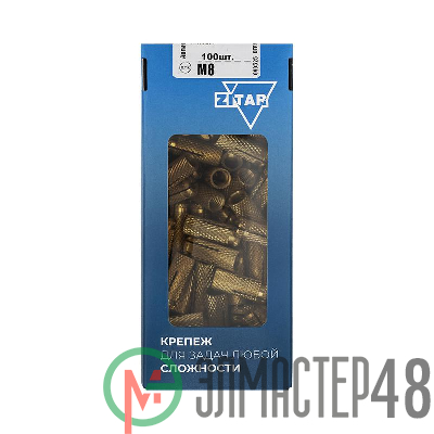 Анкер забиваемый латунный М8 (уп.100шт) коробка Tech-Krep 140599