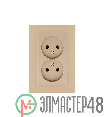 Розетка 2-я Karea RIZZ без заземл. крем Makel 88010017