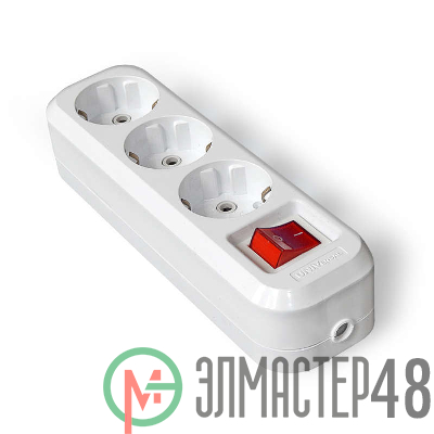 Колодка удлинителя 3-м с выкл. АВС-пл. с заземл. UNIVersal S303