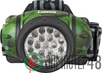 Фонарь налобный LED 5313-19F 4ML (19LED 4 режима; 3хR03 в комплекте; камуфляж) Camelion 7538