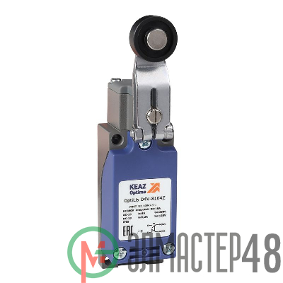 Выключатель концевой OptiLiS D4V-8104Z рычаг метал. с роликом пластик. XCKP2118P16 КЭАЗ 365290