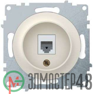 Механизм розетки комп. 1-м СП Florence 1xRJ45 кат.5e беж. 1E20701301 OneKeyElectro 2172793