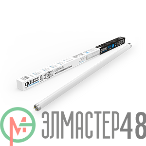 Лампа светодиодная Elementary T8 10Вт 6500К G13 800лм 600мм стекло поворотная Gauss 93030-R