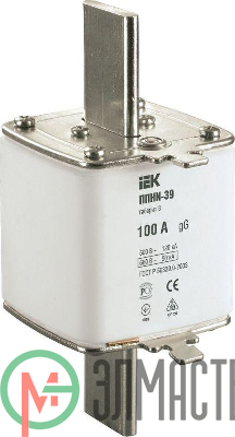 Вставка плавкая ППНИ-39 100А габарит 3 IEK DPP50-100