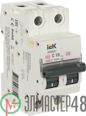 Выключатель автоматический 2п C 10А M06N ARMAT IEK AR-M06N-2-C010