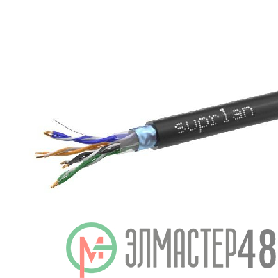 Кабель витая пара F/UTP кат.5E 4х2х24AWG solid Cu PE Out. Median 305м (м) SUPRLAN 01-1034-1