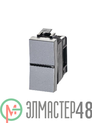 Механизм выключателя 1-кл. с клавишей 1мод. Zenit серебристый ABB 2CLA210100N1301