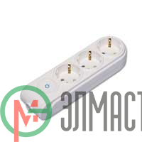 Колодка удлинителя 3-м с заземл. защ. шторки с выкл. Makel N3310000