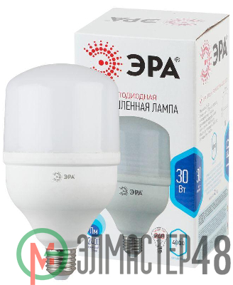 Лампа светодиодная высокомощная STD LED POWER T100-30W-4000-E27 30Вт T100 колокол 4000К нейтр. бел. E27 2400лм Эра Б0027003