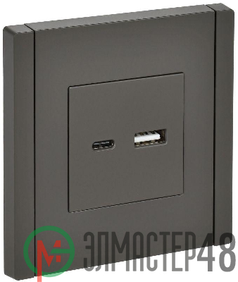 Розетка USB A+C 3.1А FORTE&PIANO FP350 сер. IEK FP-U22-D31-K03