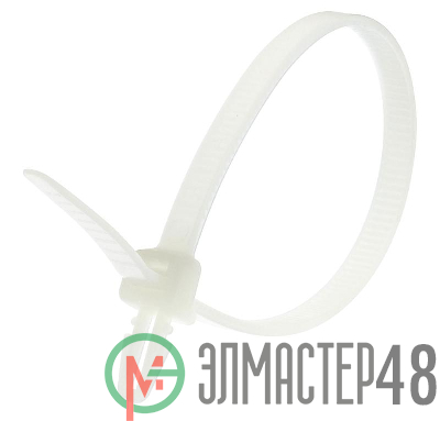 Хомут кабельный нейлоновый с анкером бел. 4.8х200 (уп.100шт) TOKOV ELECTRIC TKE-HNB-4.8-200-W/100