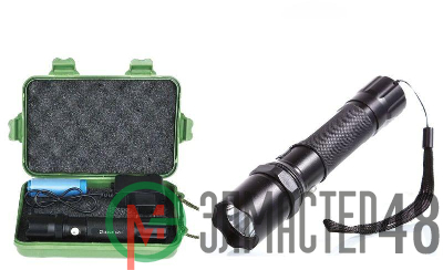 Фонарь аккумуляторный E145 CREE 1Вт фокус 3 режима 220В пластик. черн. (бокс) Ultraflash 12352