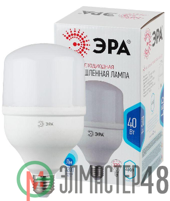 Лампа светодиодная высокомощная STD LED POWER T120-40W-4000-E27 40Вт T120 колокол 4000К нейтр. бел. E27 3200лм Эра Б0027005