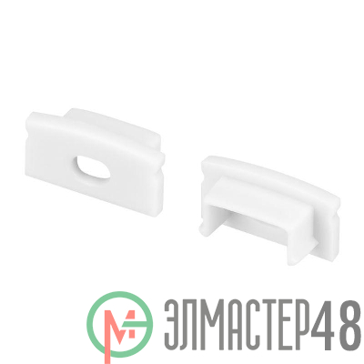 Заглушка LINE-1708 с отверстием WHITE пластик (комплект) Arlight 044235