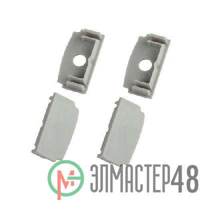Набор заглушек 6114-3 для профиля 6114 2шт глухие 2шт с отверстием Эра Б0062815