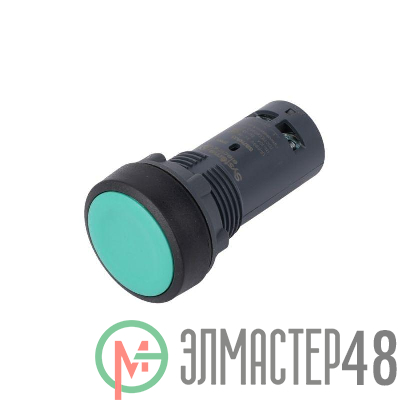 Кнопка моноблочная SB7 22мм с возвратом пластик 2НО IP65 зел. SE SB7NA33
