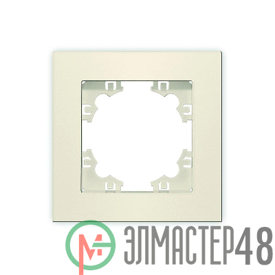 Рамка 1-м Афина сл. кость (ivory) Universal A0053-I