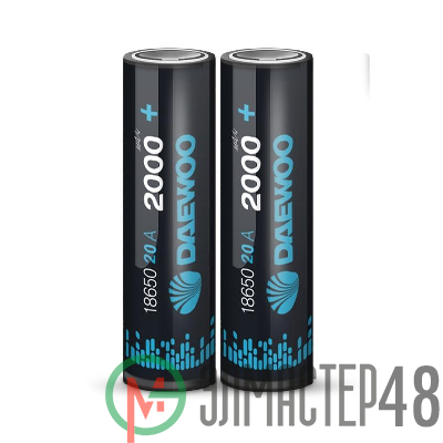 Аккумулятор 18650 3.7В Li-Ion 2000мА.ч 20А Box-2 (уп.2шт)DAEWOO 5043374