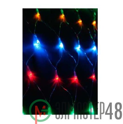 Гирлянда Сеть 1.8х1.7м 240LED с контроллером (разные режимы мигания) шнур 3м IP20 мультиколор Космос KOC_NET240LED_RGB