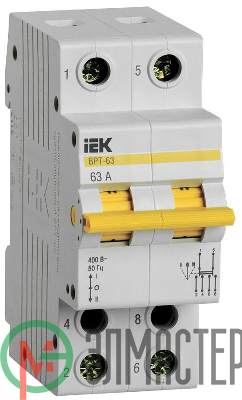 Выключатель-разъединитель трехпозиционный 2п ВРТ-63 63А IEK MPR10-2-063
