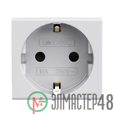 Розетка 1-м СП Viva 2мод. защ. шторки с заземл. сер. DKC 45025