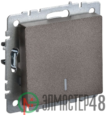 Выключатель 1-кл. СП BRITE ВС10-1-1-БрТБ 10А с инд. бронза IEK BR-V10-1-10-K45