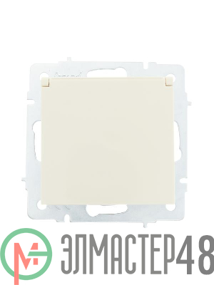 Розетка 1-м СП Vesna с заземл. с крышкой ПБТ механизм кремов. LEZARD 742-0388-123B