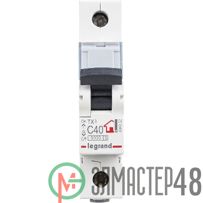 Выключатель автоматический модульный 1п C 40А 6кА TX3 6000 1мод. 230/400В Leg 404032